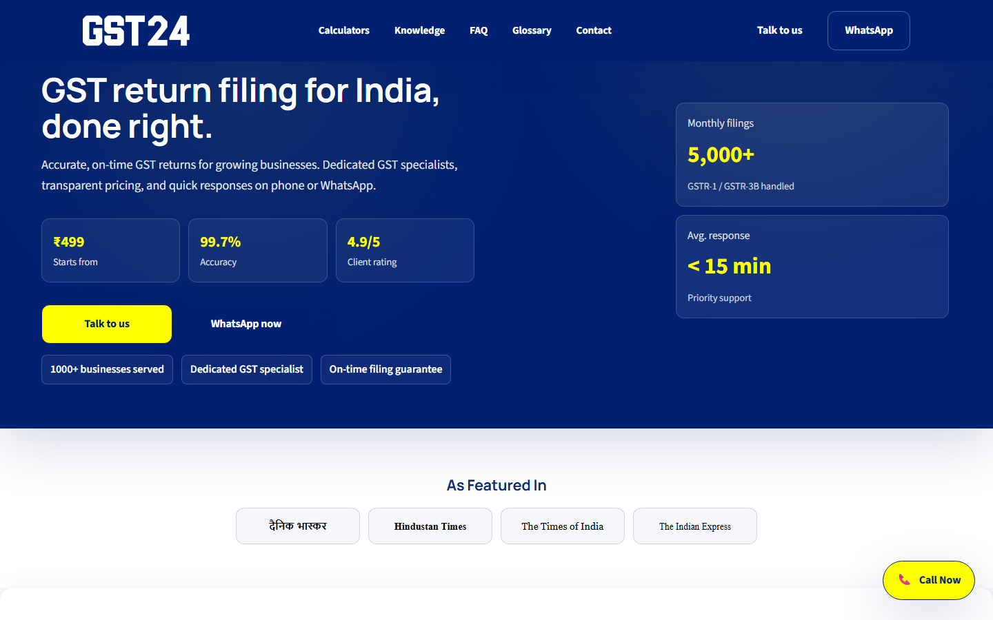 GST24 | GST Return Filing Services in India